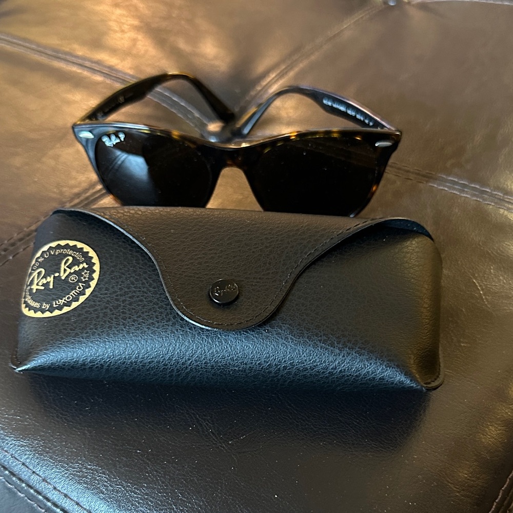 Ray-Ban Tortoise Sunglasses with Black Case
